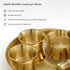 Pure Brass Dinner Set with Thali, 6 pcs