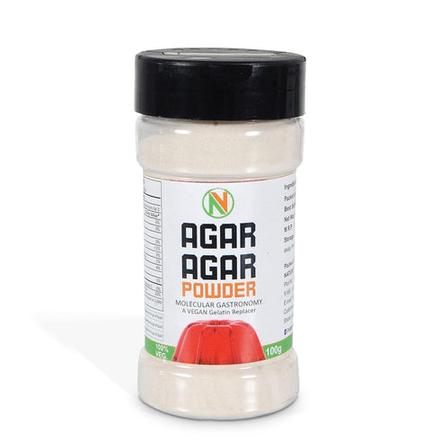 NatureVit Agar Agar Powder Vegan Gelatin Substitute for Jellies & Desserts