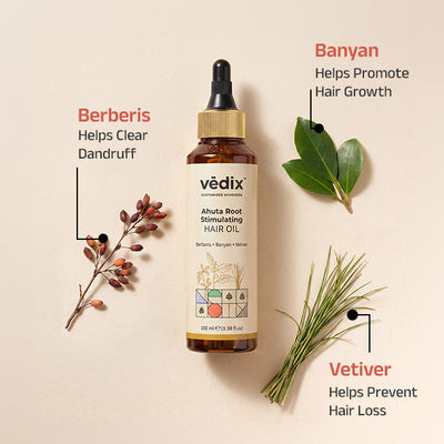 Vedix Ahuta Hair Oil With Banyan & Hibiscus