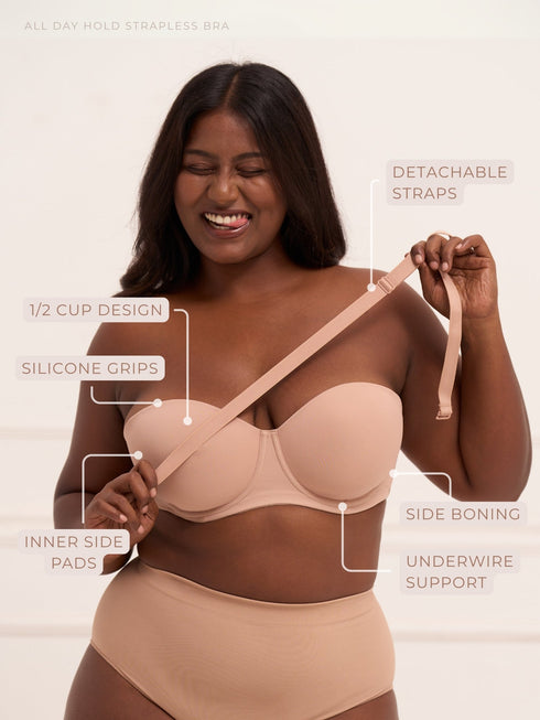 UNDERNEAT All Day Hold Strapless Bra - Black