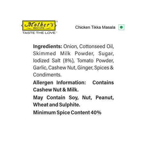 Mothers Recipe Chicken Tikka Mix