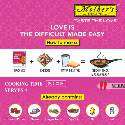 Mothers Recipe Chicken Tikka Mix