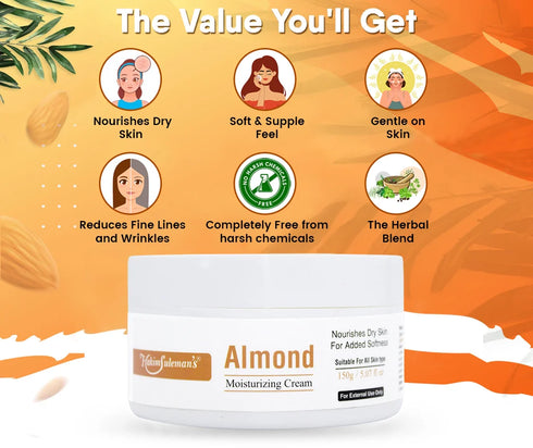 Atiya Herbs Almond Moisturizer Cream