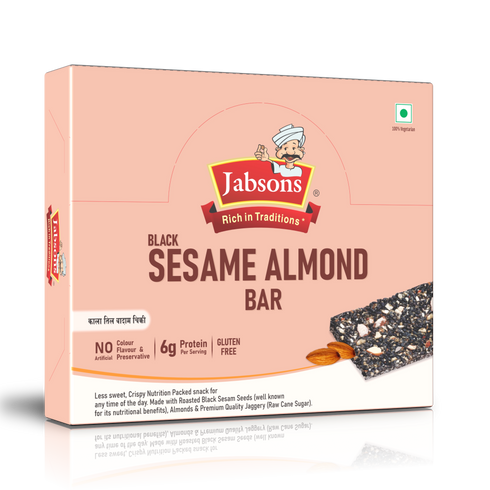 Jabsons Foods Black Sesame Almond Bar