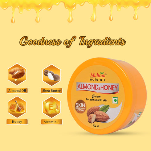 Multani Pharmaceuticals Limited Multani Naturals Almond & Honey Cream For Soft Smooth Skin