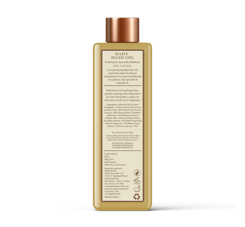 Ohria Ayurveda Almond & Gotu Kola Baby Hair Oil