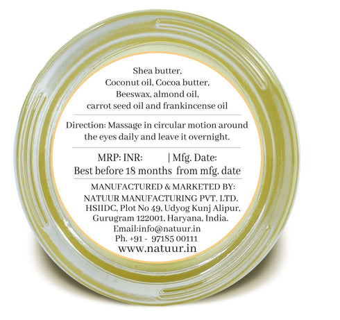 Natuur Under Eye Cream Almond & Carrot seed oil