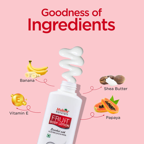 Multani Pharmaceuticals Limited Multani Naturals Fruit Body Lotion with aloevera juice & papaya for soft smooth skin