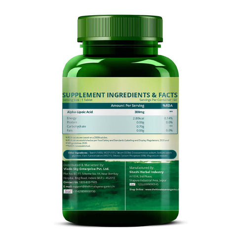 Himalayan Organics Alpha Lipoic Acid Tablets