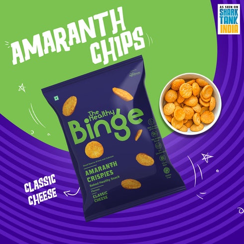 The Healthy Binge Amaranth Chips| Classic Cheese