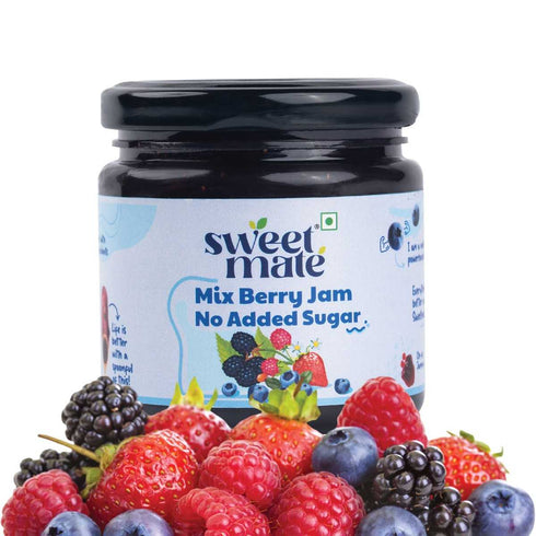 Sweetmate 100% Natural No Added Sugar Mix Berry Jam