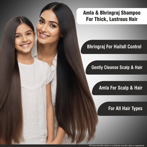 Multani Pharmaceuticals Limited Multani Naturals Amla & Bhringraj Shampoo Hair Growth Dandruff Control & Scalp Irritation Relief Paraben & SLS Free Dermatologically Tested