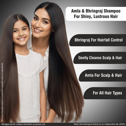 Multani Pharmaceuticals Limited Multani Naturals Amla & Bhringraj Hair Care Combo 270 ML Each Shampoo & Conditioner Anti Hair Fall SLS & Paraben Free