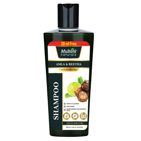Multani Pharmaceuticals Limited Multani Naturals Amla & Reetha Hair Care Combo 270 ML Each Shampoo & Conditioner Anti Hair Fall SLS & Paraben Free