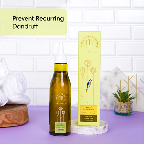 Theearthcollective in Anti Dandruff Hair Oil For Flaky Scalp Fenugreek Grape Seed & Sunflower