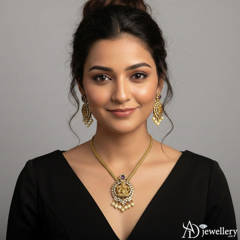 Antique Lakshmi Temple Necklace Set