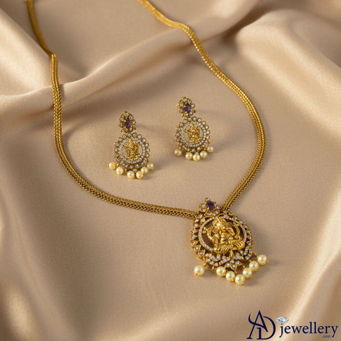 Antique Lakshmi Temple Necklace Set