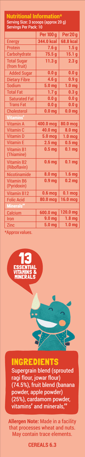 Slurrp Farm Ragi, Apple & Banana Cereal