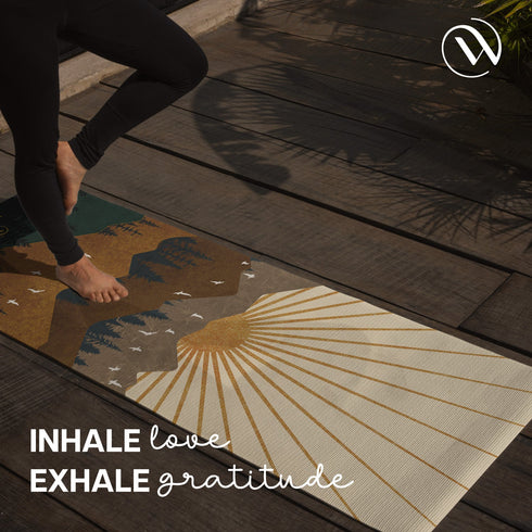 Wiselife Foldable Rubber Yoga Mat 2MM - Printed Collection