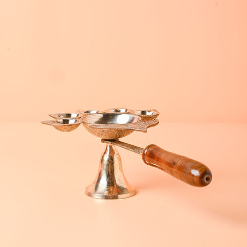 Samskara Home Archana Panch Aarti Diya With Handle