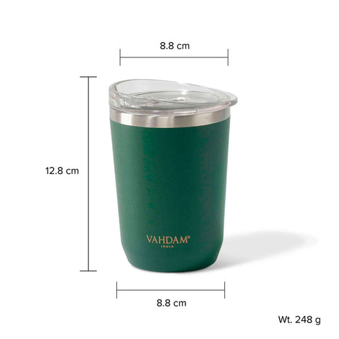 Vahdam Tea Ardour Tumbler Insulated Dark Green
