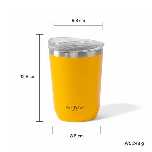 Vahdam Tea Ardour Tumbler Insulated Yellow