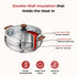 Vinod Stainless Steel Aroma Insulated Casserole with Glass Lid and Wooden Knob 750 ml High Grade Stainless Steel Rust Free PUF Coating