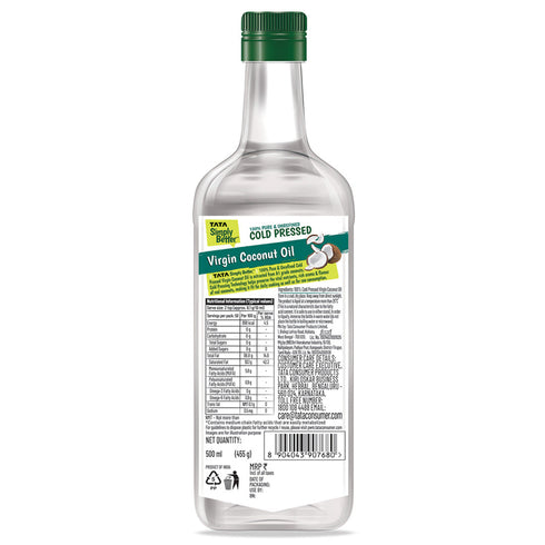 Tata Simply Better Virgin Coconut Oil 500 ml | 100% Pure
