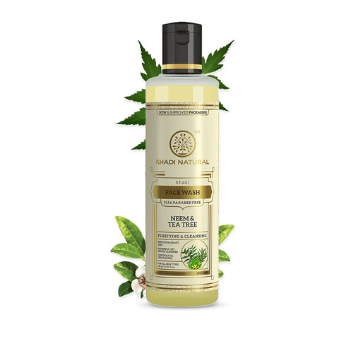 Khadi Natural Herbal Ayurvedic Neem And Tea Tree Face Wash Anti Acne