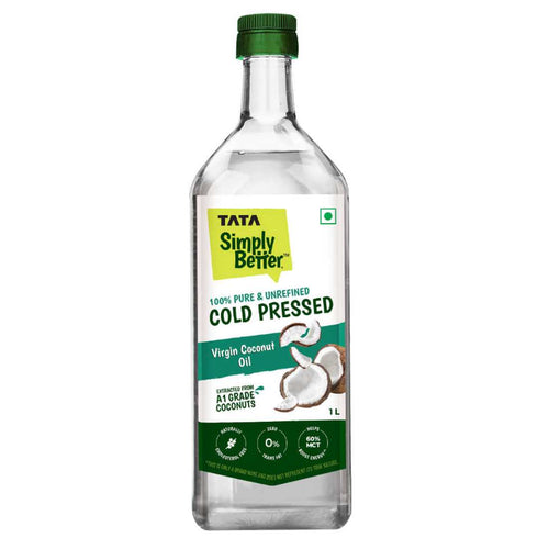 Tata Simply Better Virgin Coconut Oil 1L | 100% Pure | Unrefined & Cold-pressed | Hexane-Free