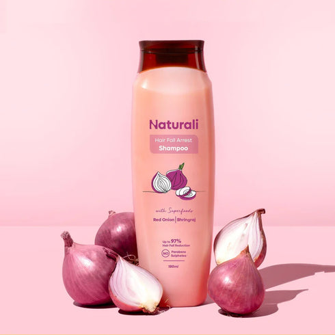 Naturali Hair Fall Arrest Shampoo with Onion and Bhringraj