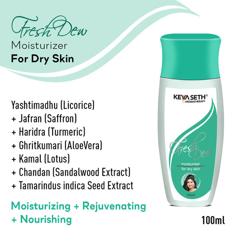 Keya Seth Aromatherapy Fresh Dew Daily Face Moisturizer Lotion for Dry Skin
