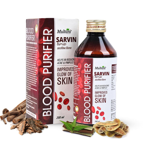 Multani Pharmaceuticals Limited Multani Sarvin Syrup Useful in Skin Disorders & Improve glow Skin