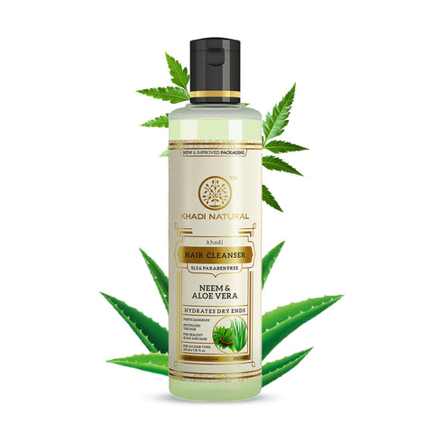 Khadi Natural Neem And Aloe Vera Sls And Parabens Free Shampoo
