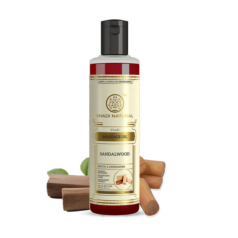 Khadi Natural Herbal Ayurvedic Sandalwood Massage Oil For All Skin Types