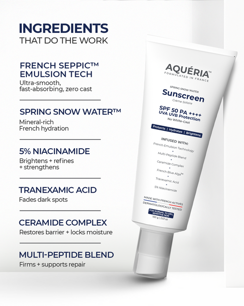 Aqueria Brightening French Sunscreen SPF 50 PA