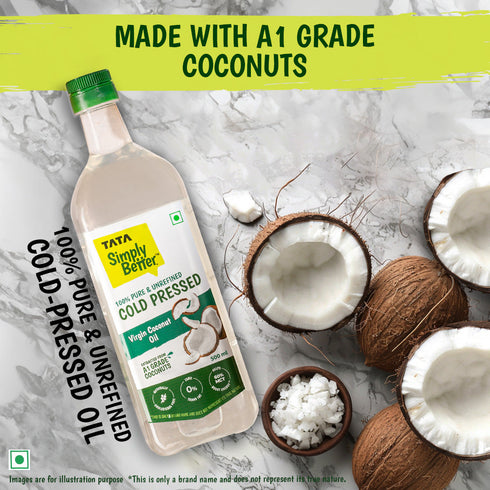 Tata Simply Better Virgin Coconut Oil 500 ml | 100% Pure