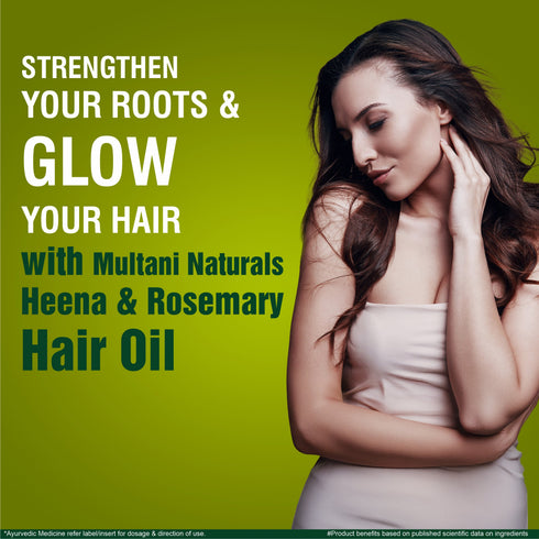 Multani Pharmaceuticals Limited Multani Naturals Henna & Rosemary Hair Oil Rich in Antioxidants Helps Strengthen Hair Nurtures Scalp For Shiny & Lustrous Hair