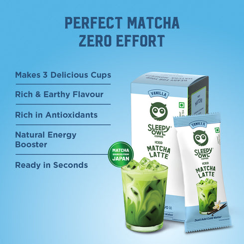 Sleepy Owl Coffee Vanilla Iced Matcha Premix