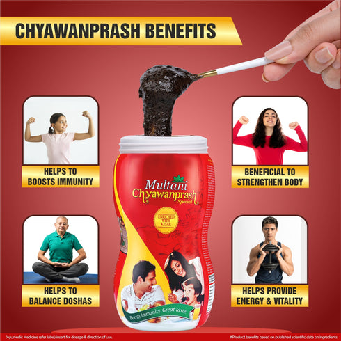 Multani Pharmaceuticals Limited Multani Chyawanprash Ayurvedic Rakshak Savior & Natural Rejuvenator for Daily Health for 2X Immunity I Nourishes Strength Stamina & Energy I Rich in Antioxidants I Aids Digestion