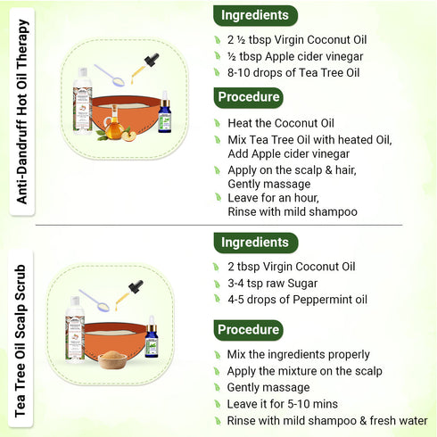 Keya Seth Aromatherapy Tea Tree Essential Oil DIY Hair Growth Kit for Hair Growth