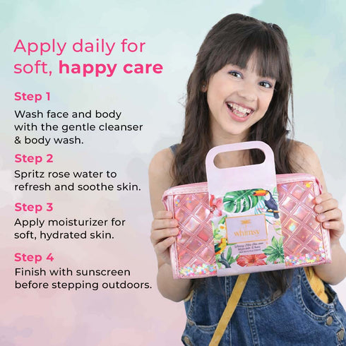 Whimsy Beauty Mini Body Care Love Pouch Kit For Kids & Teens