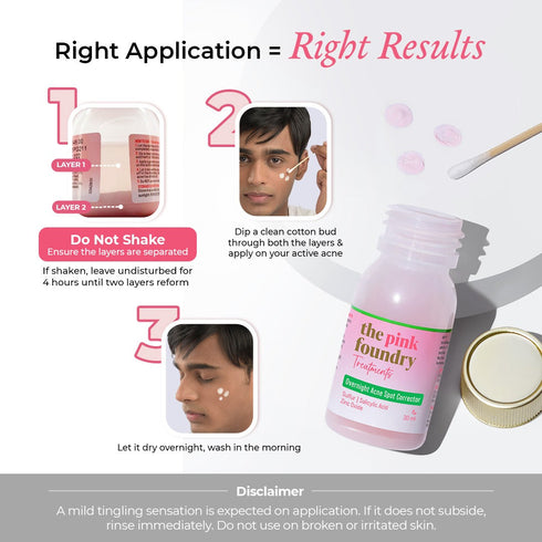 The Pink Foundry Overnight Acne Spot Corrector for Men 30 ml