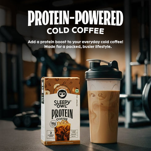Sleepy Owl Coffee Hazelnut Protein Cold Coffee Powder Pack of 2