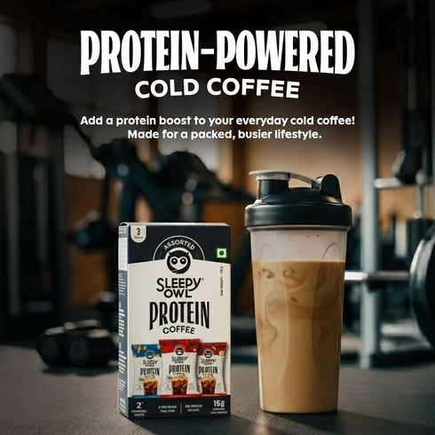 Sleepy Owl Coffee Assorted Protein Cold Coffee Powder Pack of 2