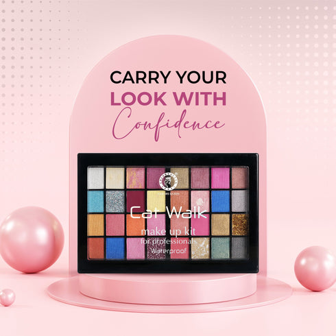 Colors Queen Cat Walk Makeup Kit - 32 Professional Eyeshadows