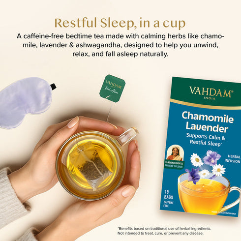 Vahdam Chamomile Lavender Herbal Tea 18 TB