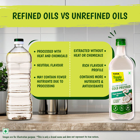 Tata Simply Better Virgin Coconut Oil 1L | 100% Pure | Unrefined & Cold-pressed | Hexane-Free