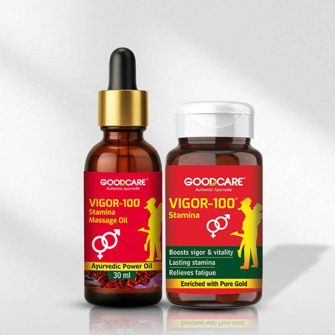 Goodcare Vigor-100 Stamina Combo Vitality Oil & Capsules for Strength & Endurance