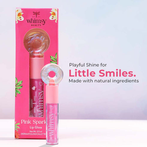 Whimsy Beauty Pink Sparkle Lip Gloss